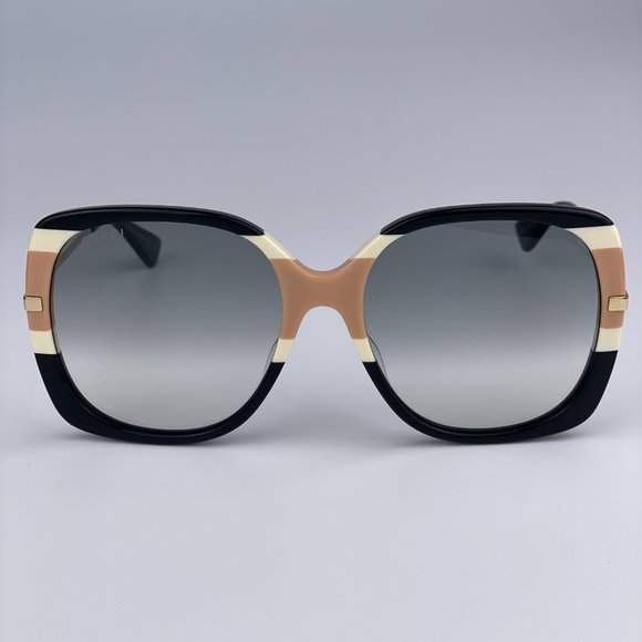 NEW GUCCI LOGO GG0511S 006 Black Multicolor Gray Gradient Square Women Sunglasse - Picture 2 of 10